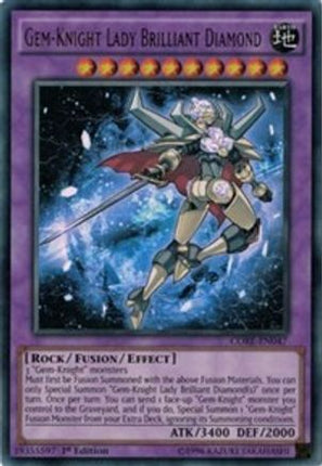 Gem-Knight Lady Brilliant Diamond (Ultra Rare) [CORE-EN047] 1st Edition