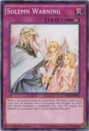 Solemn Warning (Common / Short Print) [SDSE-EN039] Structure Deck: Synchron Extreme 1st Edition
