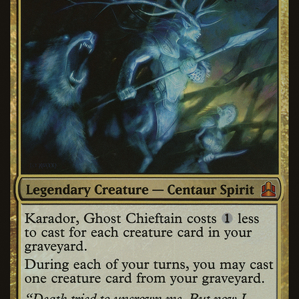 Karador, Ghost Chieftain [Commander 2011 Oversized] Foil