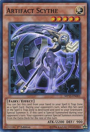 Artifact Scythe (Super Rare) [MP15-EN001] 1st Edition