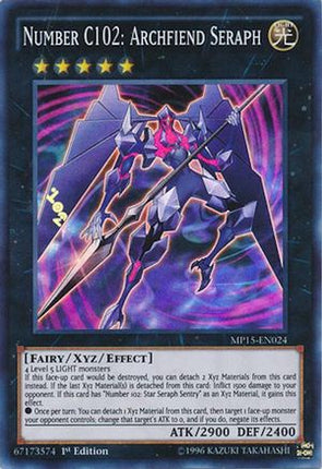 Number C102: Archfiend Seraph (Super Rare) [MP15-EN024] 1st Edition