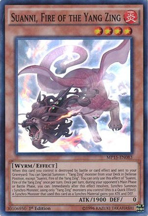 Suanni, Fire of the Yang Zing (Super Rare) [MP15-EN083] 1st Edition