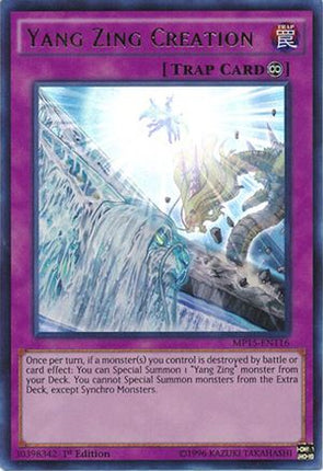 Yang Zing Creation (Ultra Rare) [MP15-EN116] 1st Edition