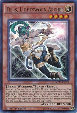 Felis, Lightsworn Archer (Ultra Rare) [MP15-EN123] 1st Edition