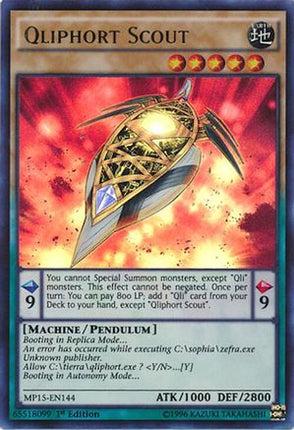 Qliphort Scout (Ultra Rare) [MP15-EN144] 1st Edition