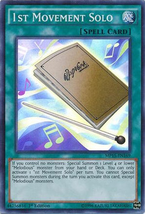 1st Movement Solo (Super Rare) [MP15-EN169] 1st Edition