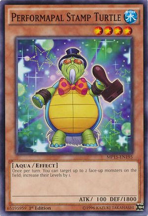 Performapal Stamp Turtle (Common / Short Print) [MP15-EN195] 1st Edition