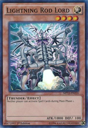 Lightning Rod Lord (Super Rare) [MP15-EN216] 1st Edition