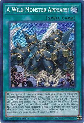 A Wild Monster Appears! (Secret Rare) [MP15-EN234] 1st Edition