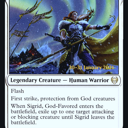 Sigrid, God-Favored [Kaldheim Promos] Prerelease Foil