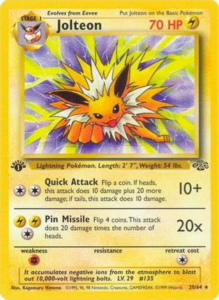Jolteon - 20/64 [Jungle] 1st Edition