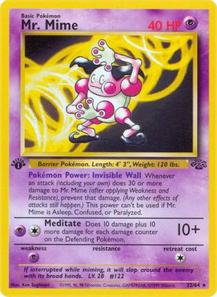 Mr. Mime - 22/64 [Jungle] 1st Edition