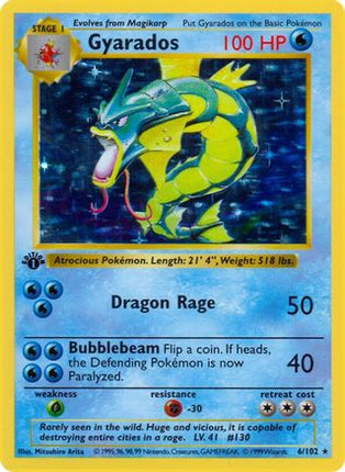 Gyarados - 6/102 [Base Set (Shadowless)] Unlimited Holofoil