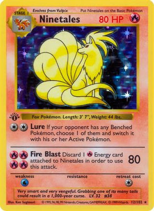 Ninetales - 12/102 [Base Set (Shadowless)] 1st Edition Holofoil