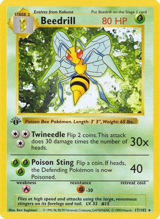 Beedrill - 17/102 [Base Set (Shadowless)] Unlimited