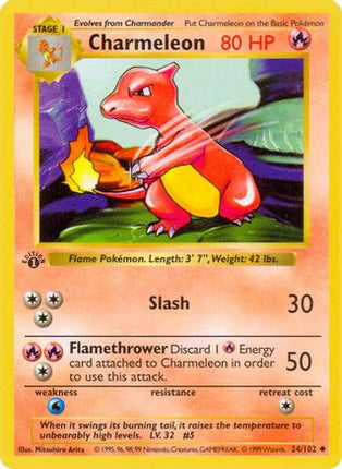 Charmeleon - 24/102 [Base Set (Shadowless)] Unlimited