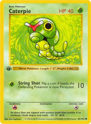 Caterpie - 45/102 [Base Set (Shadowless)] 1st Edition