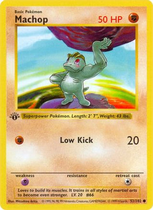 Machop - 52/102 [Base Set (Shadowless)] 1st Edition
