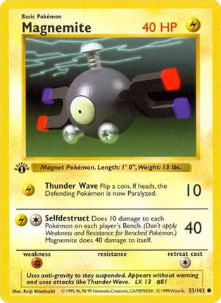 Magnemite - 53/102 [Base Set (Shadowless)] Unlimited
