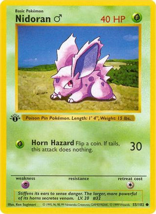 Nidoran M - 55/102 [Base Set (Shadowless)] 1st Edition