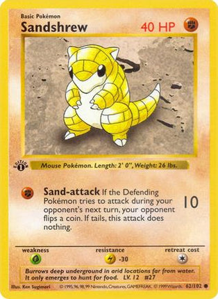 Sandshrew - 62/102 [Base Set (Shadowless)] Unlimited