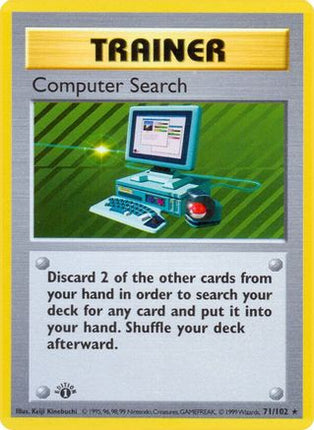 Computer Search - 71/102 [Base Set (Shadowless)] Unlimited