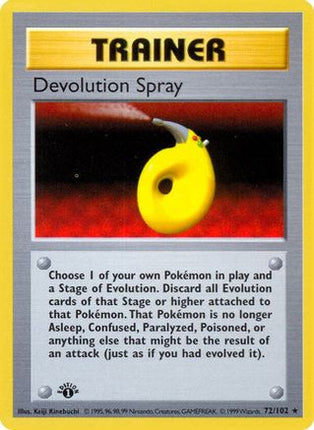 Devolution Spray - 72/102 [Base Set (Shadowless)] 1st Edition