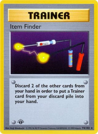 Item Finder - 74/102 [Base Set (Shadowless)] 1st Edition