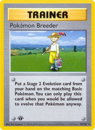Pokemon Breeder - 76/102 [Base Set (Shadowless)] Unlimited