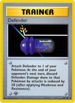 Defender - 80/102 [Base Set (Shadowless)] 1st Edition