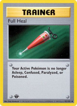 Full Heal - 82/102 [Base Set (Shadowless)] 1st Edition