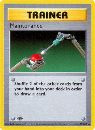Maintenance - 83/102 [Base Set (Shadowless)] 1st Edition