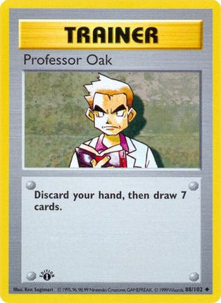 Professor Oak - 88/102 [Base Set (Shadowless)] Unlimited