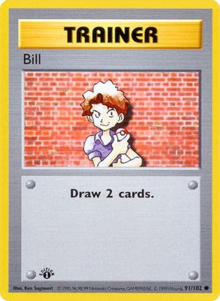 Bill - 91/102 [Base Set (Shadowless)] Unlimited