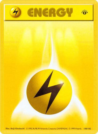 Lightning Energy - 100/102 [Base Set (Shadowless)] Unlimited