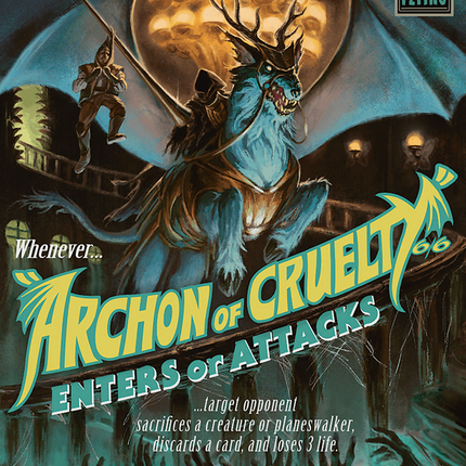 Archon of Cruelty (Borderless) [Duskmourn: House of Horror Commander] Foil