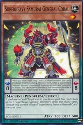 Superheavy Samurai General Coral (Common / Short Print) [BOSH-EN011] Unlimited