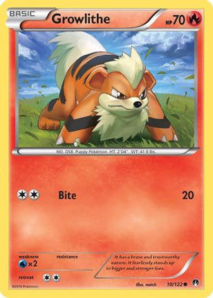 Growlithe - 10/106 [XY - BREAKpoint] Reverse Holofoil