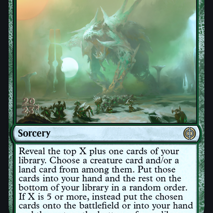 Green Sun's Twilight [Phyrexia: All Will Be One Promos] Prerelease Foil