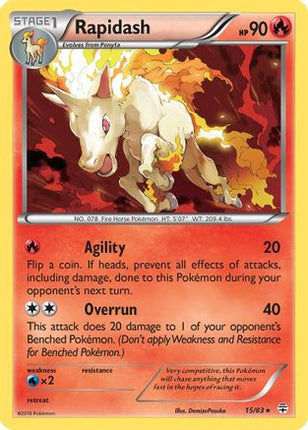 Rapidash - 15/83 [Generations] Reverse Holofoil
