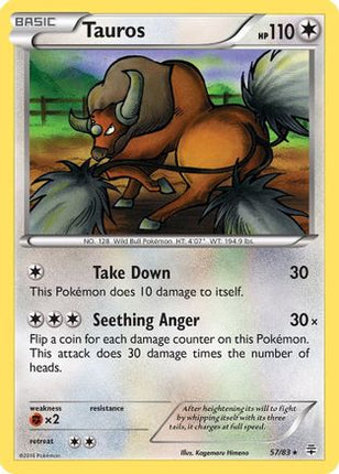 Tauros - 57/83 [Generations] Reverse Holofoil
