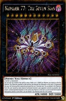 Number 77: The Seven Sins (Gold Secret Rare) [PGL3-EN011] 1st Edition