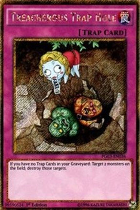 Treacherous Trap Hole (Gold Secret Rare) [PGL3-EN036] 1st Edition