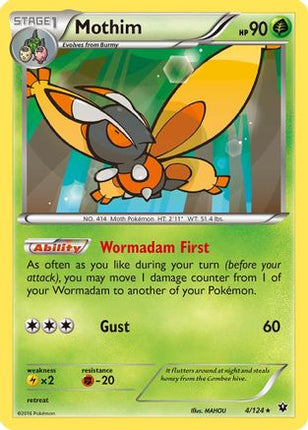 Mothim - 4/124 [XY - Fates Collide] Reverse Holofoil