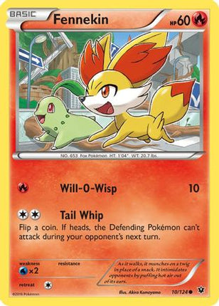 Fennekin (10) - 10/124 [XY - Fates Collide] Reverse Holofoil