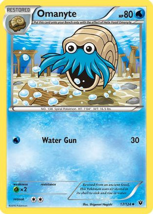 Omanyte - 17/124 [XY - Fates Collide] Reverse Holofoil