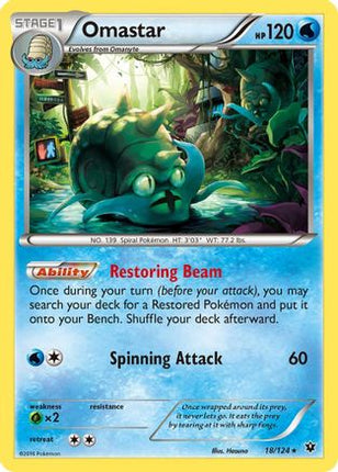 Omastar - 18/124 [XY - Fates Collide] Reverse Holofoil