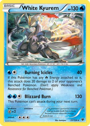 White Kyurem - 21/124 [XY - Fates Collide] Reverse Holofoil