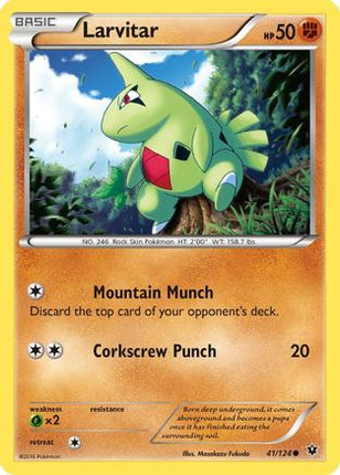 Larvitar (41) - 41/124 [XY - Fates Collide] Reverse Holofoil