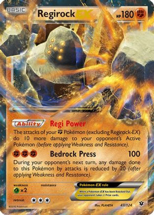 Regirock EX - 43/124 [XY - Fates Collide] Holofoil